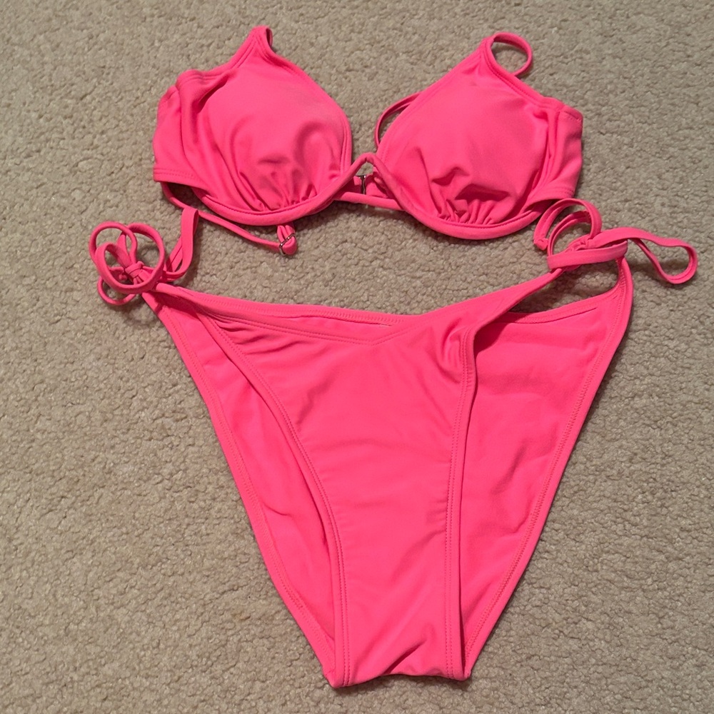 Wild Fable Bright Pink Bikini Set